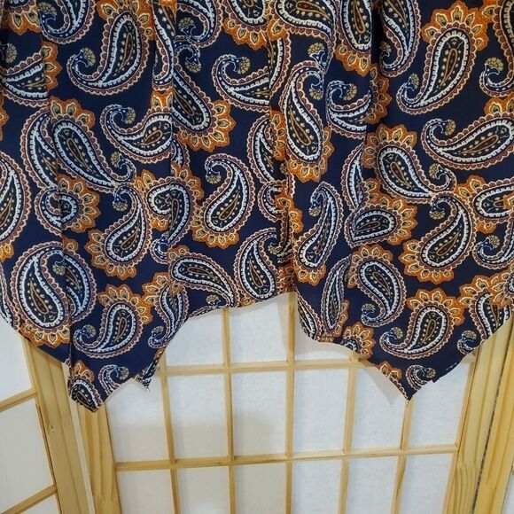 Kim Rogers Paisley Offset Hem Blouse Small - Picture 4 of 8